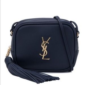 Saint Laurent Monogram Blogger Navy Cross Body Bag